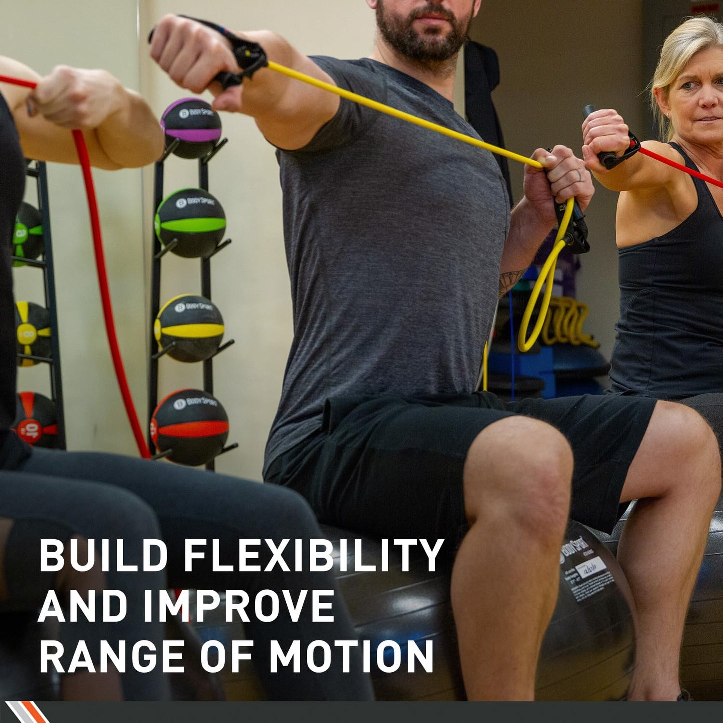 Body Sport ZZR147BLT Fitness Performance Tube – Resistance Tubing – for Rehabilitation and Exercise – Exercise Tubes with Handles – Blue – Light Resistance