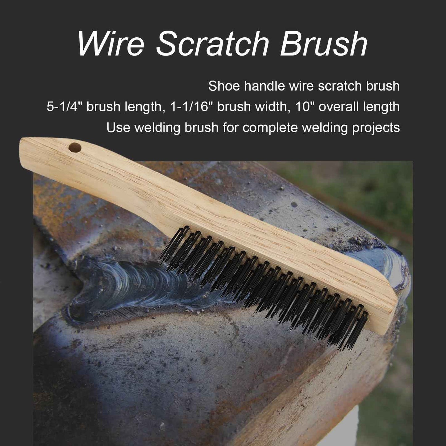 JOYFUL&HOPEFUL Chipping Hammer,Professional Slag Removal Hammer,Forged Steel,12.6",Efficiently Removes Welding Slag and Spatter,Chipping Hammer and Wire Brush Set