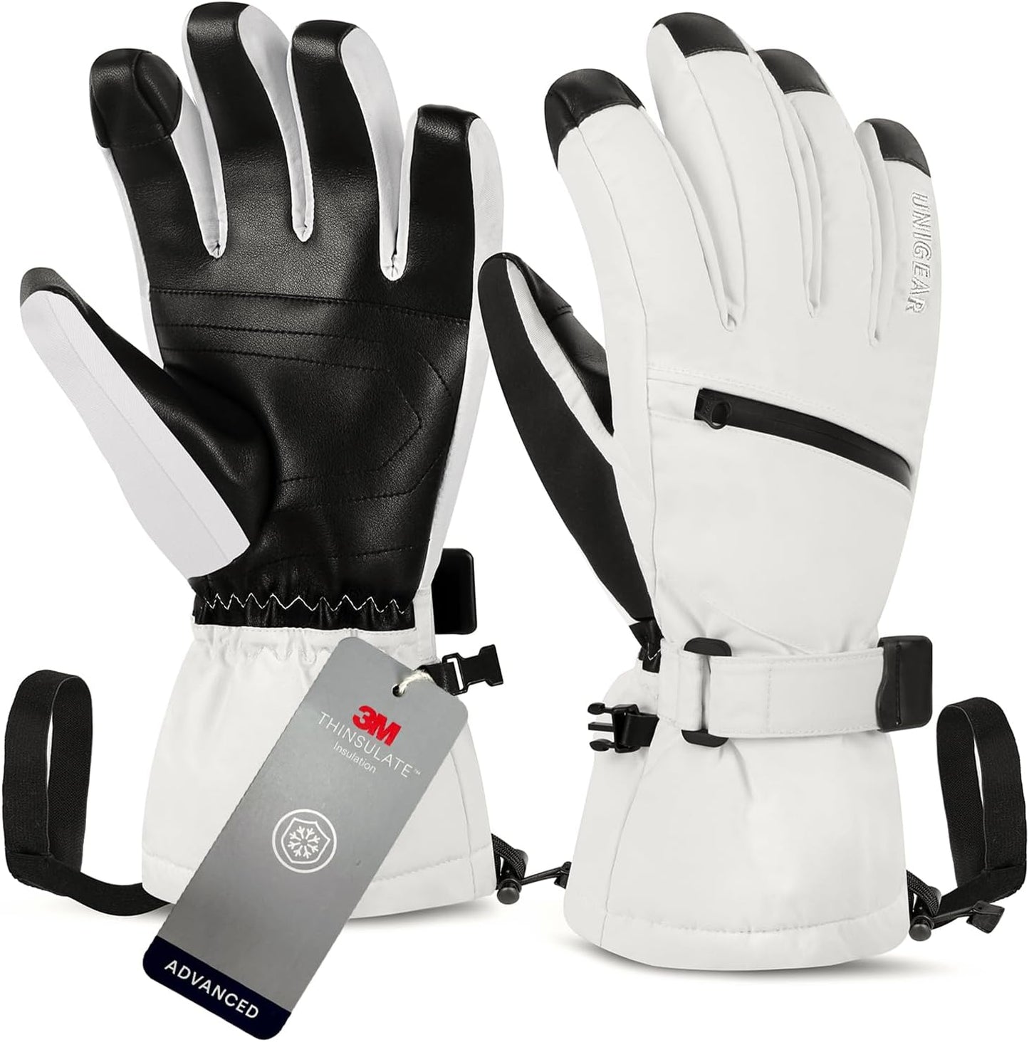 Unigear Ski Gloves - Waterproof Touchscreen Winter Gloves for Men & Women | Warm & Comfortable