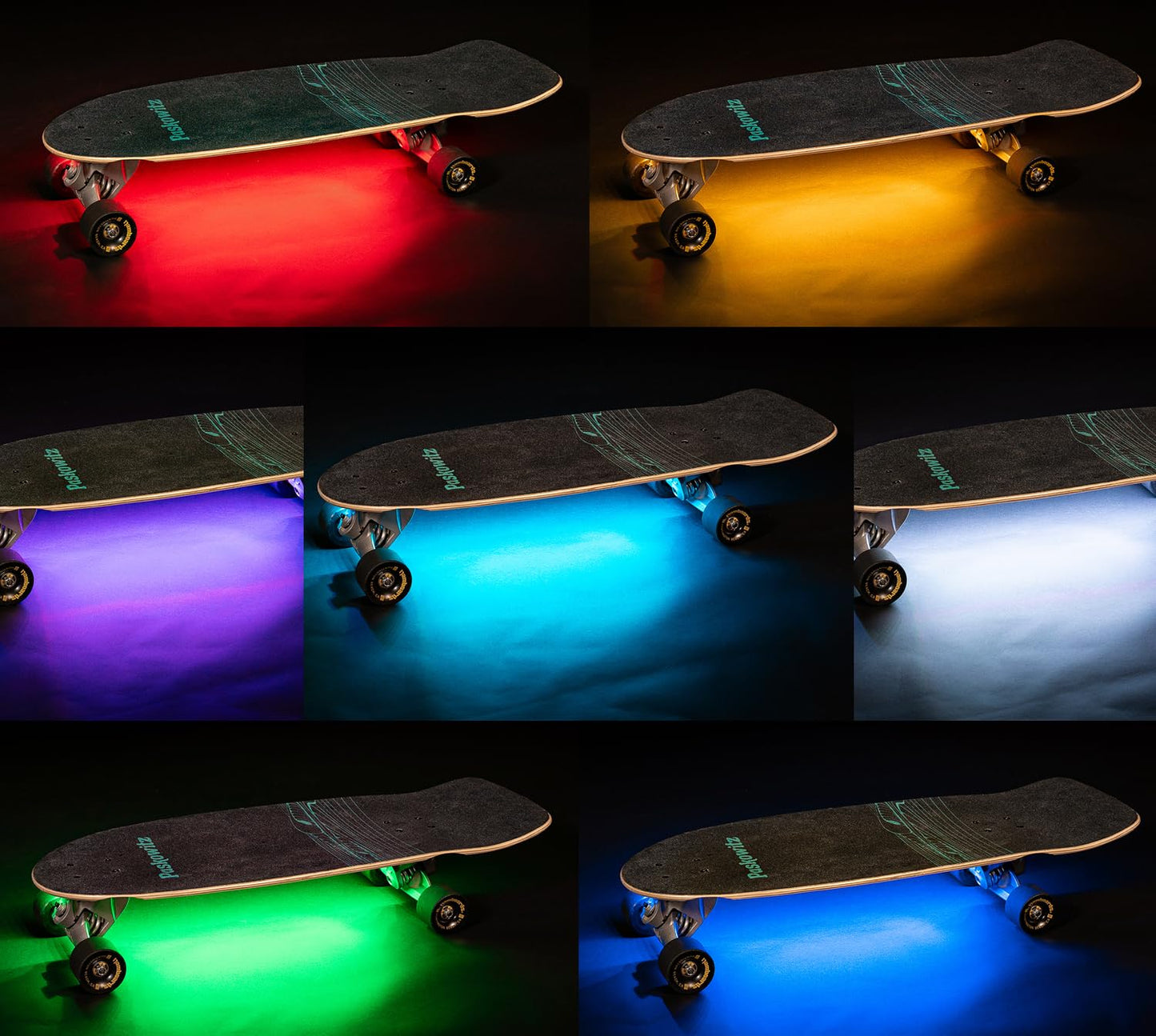 ActionGlow LED Longboard/Skateboard Lighting System (AG2) | 7 Color Modes, 100% Waterproof, Super Bright, Visible from Over a Half Mile, Easy 5 Minute Install