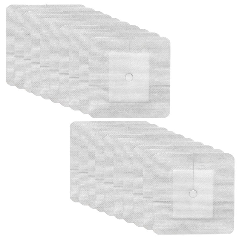 Split Drain Adhesive Bandages 4" x 4", 20Pcs PD Catheter Feeding Tube Pads G Tube Covers Foley Tubing Stabilization Device, Peritoneal Dialysis Accessories Catheter Patch Supplies