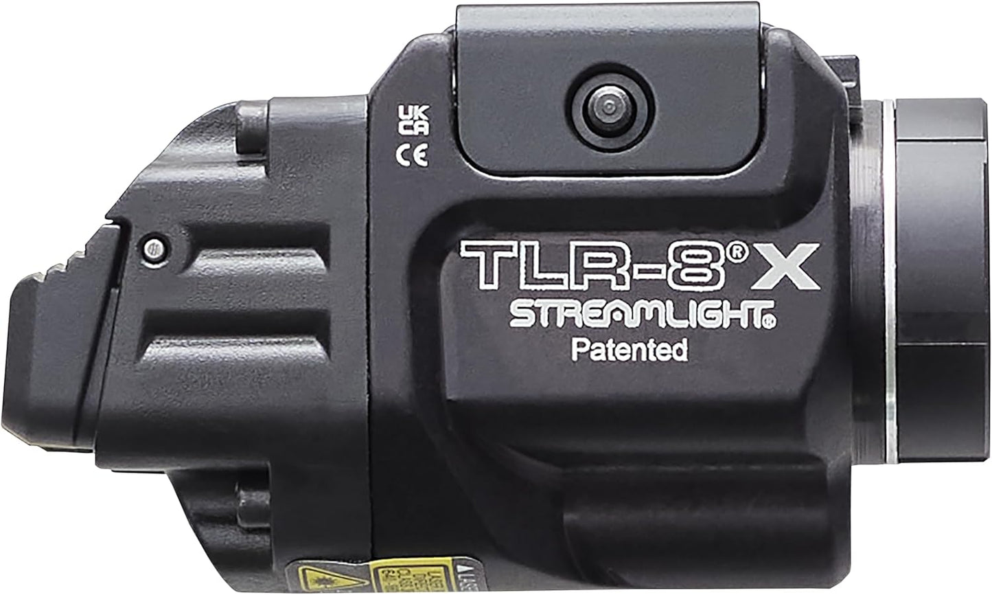 Streamlight TLR-8 Tactical Weapon Light - 500-Lumen with Integrated Red Laser & Mounting Kit | Black