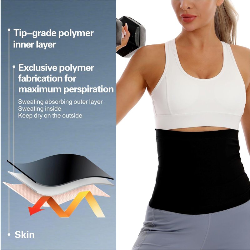 Dokelovy Sauna Suit Waist Trainer for Women,Waist Trimmer Belt Waist Toner Weight Loss Shapewear, Workout Fitness Yoga Gym