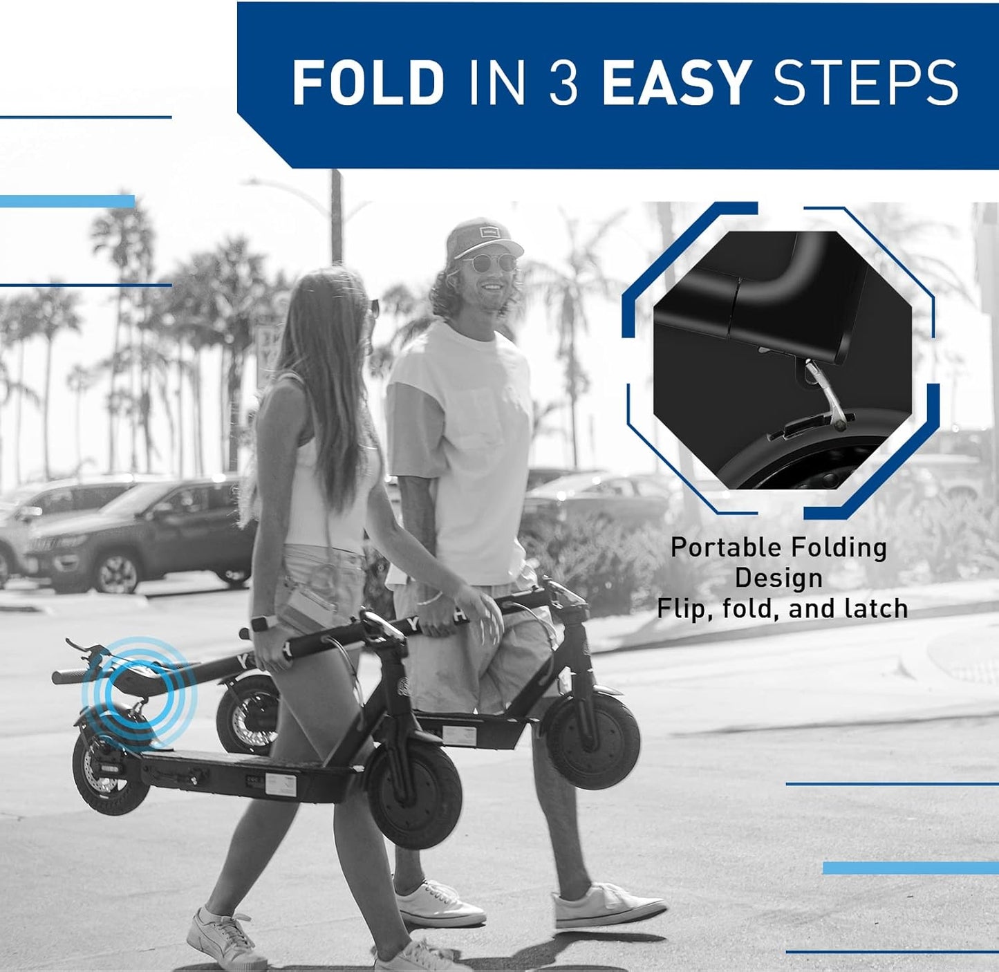 S2 SE Electric Scooter - 19 MPH Speed, 17-25 Miles Range, Foldable Commuter E-Scooter with 10" Tires