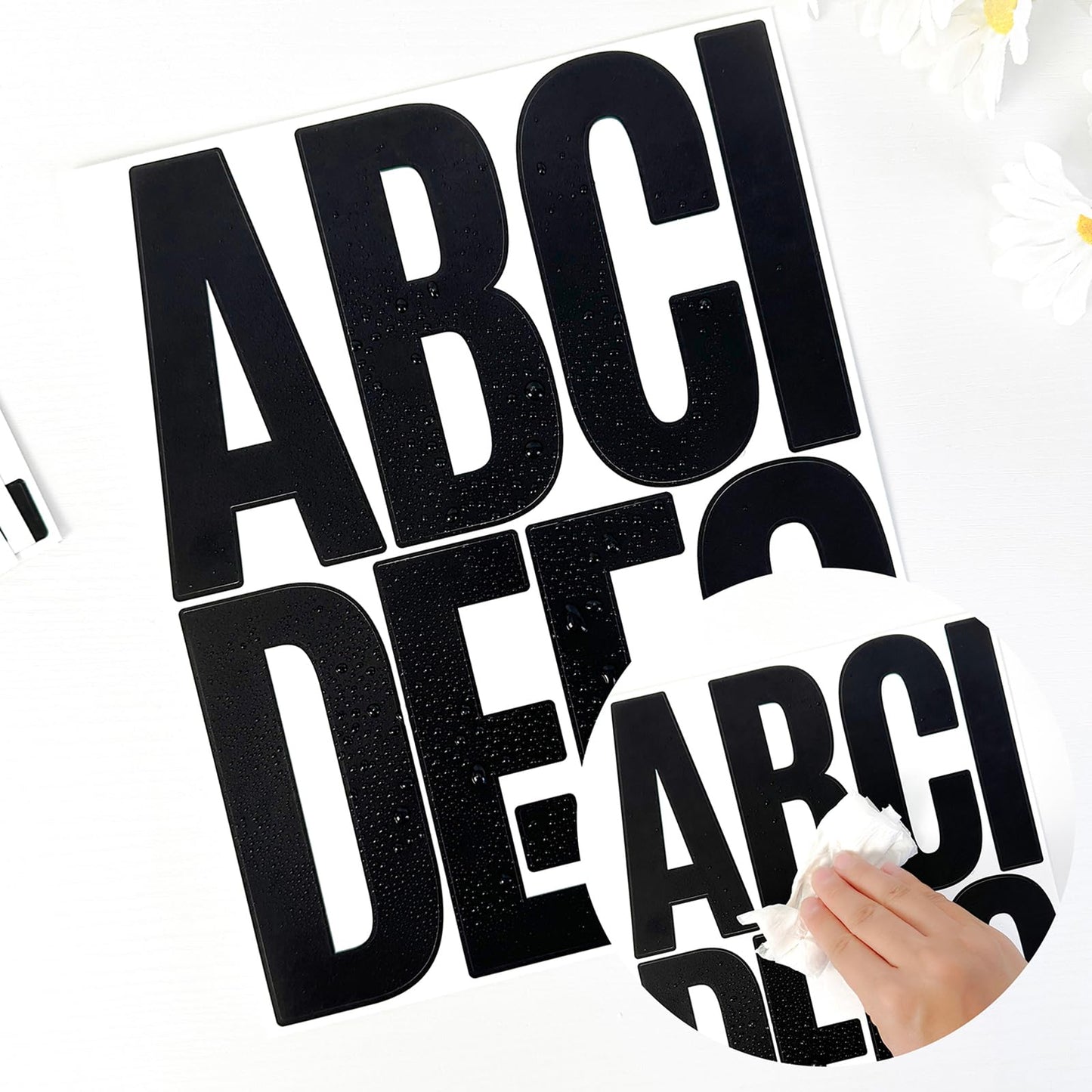 YNHAY 305 Pcs Waterproof 5" Vinyl Alphabet & Number Stickers - Self-Adhesive for Mailboxes, Windows, Doors, Signs, Vehicles, and More (Black, 5 Inch)