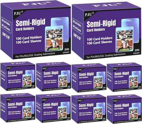 1000ct Semi Rigid Card Holders by [Brand Name] - Durable Protectors for PSA, SGC, BGS & CSG Graded Cards