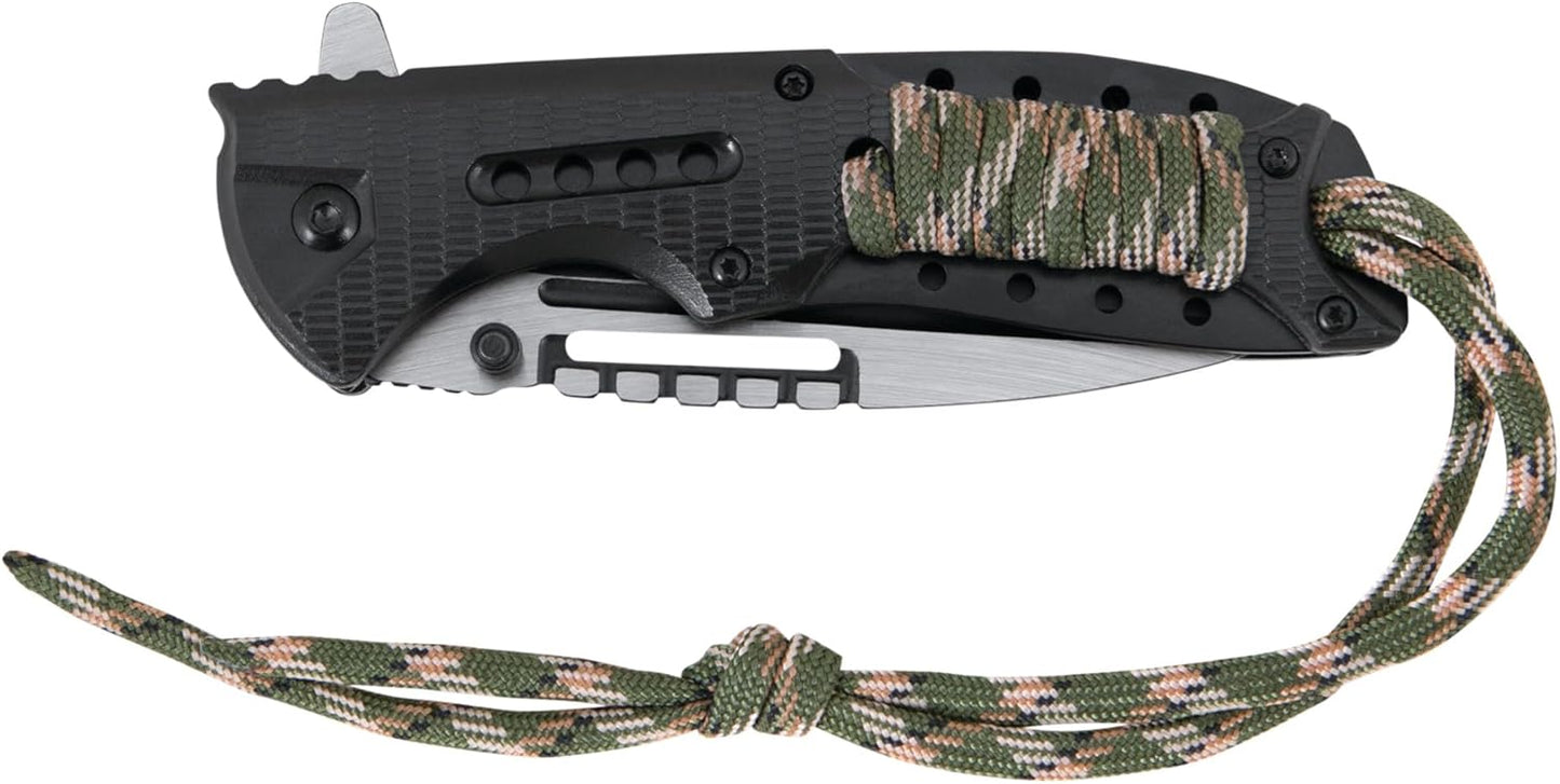 Performance Tool W9360 Folding Knife - Paracord Handle for Enhanced Grip | 1 Pack