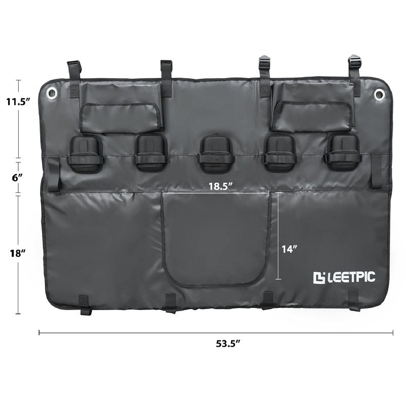 LEETPIC Heavy-Duty Tailgate Bike Pad for Pickup Trucks - Non-Slip, Waterproof, and Padded Protection Fits Most Medium Truck Tailgates - Durable Bike Transport Pad for Mountain, Road, and Electric Bike