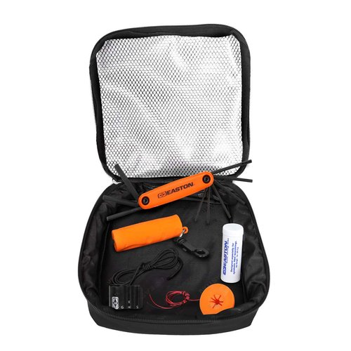 Easton Archery Essentials Value Pack, 8-Piece Bow Maintenance Kit with Zippered Case