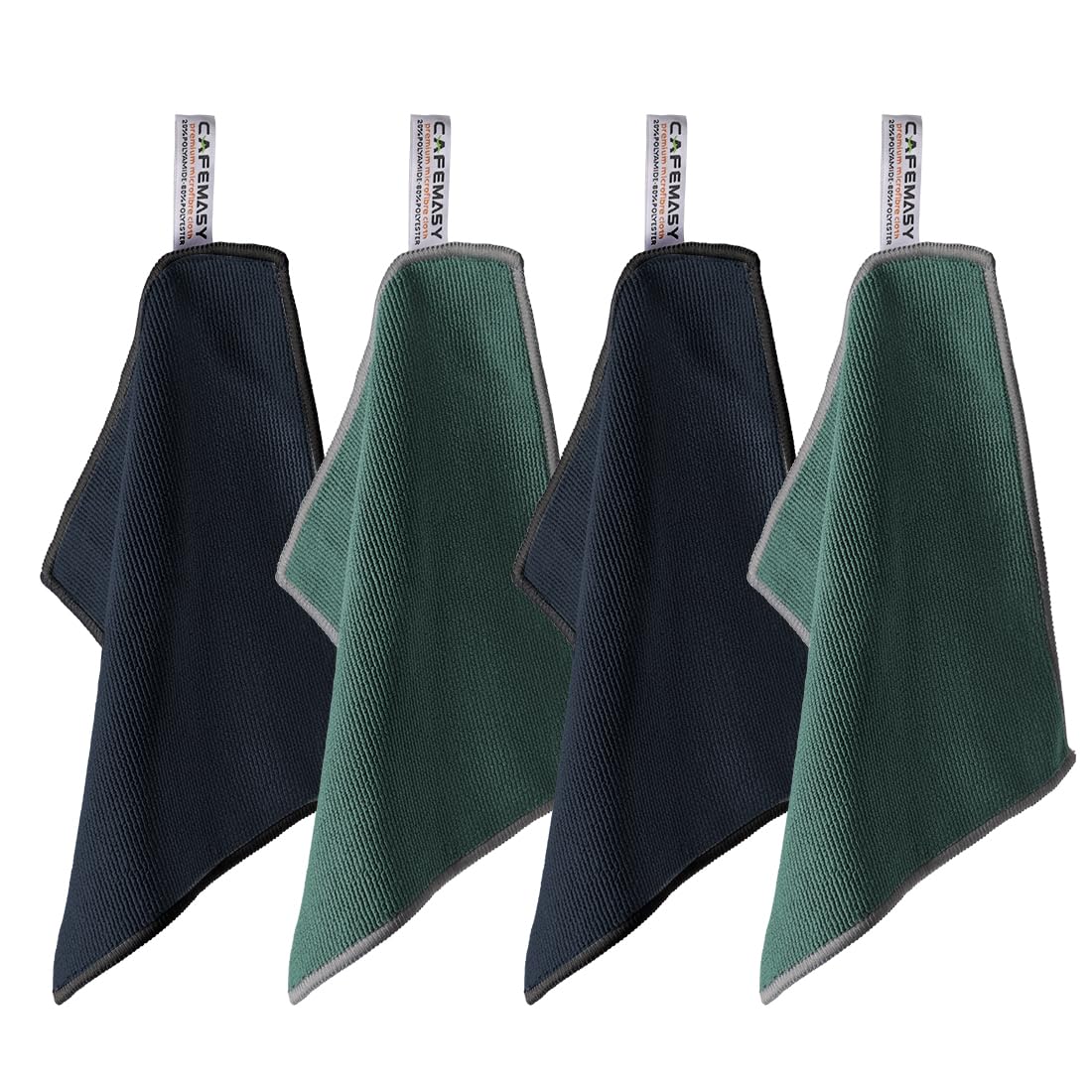 CAFEMASY Barista Towels Espresso Machine Accessories - 4 Pack Premium Absorbent Barista Cloth 8"x 8" Microfiber Coffee Machine Steam Wand Cleaning Rag Coffee Towel for Espresso Bar