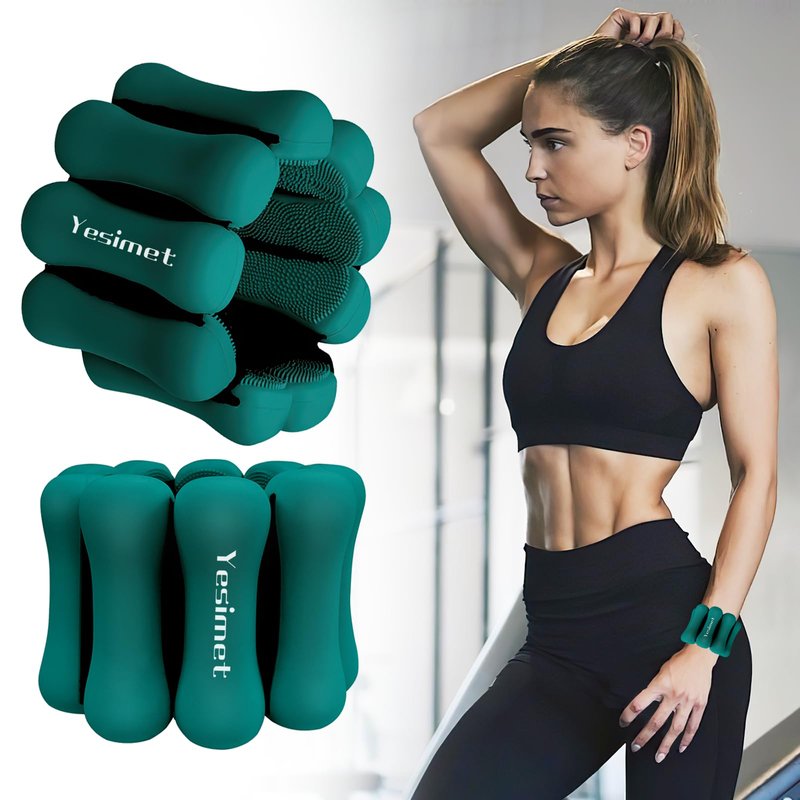 Wrist and Ankle Weights for Women Men, Adjustable Ankle & Wrist Weights Set of 2 (1Lb Each), Wearable Arm & Leg Weighted Bracelets for Home Yoga, Walking, Running, Dance, Gym, Pilates, Aerobics