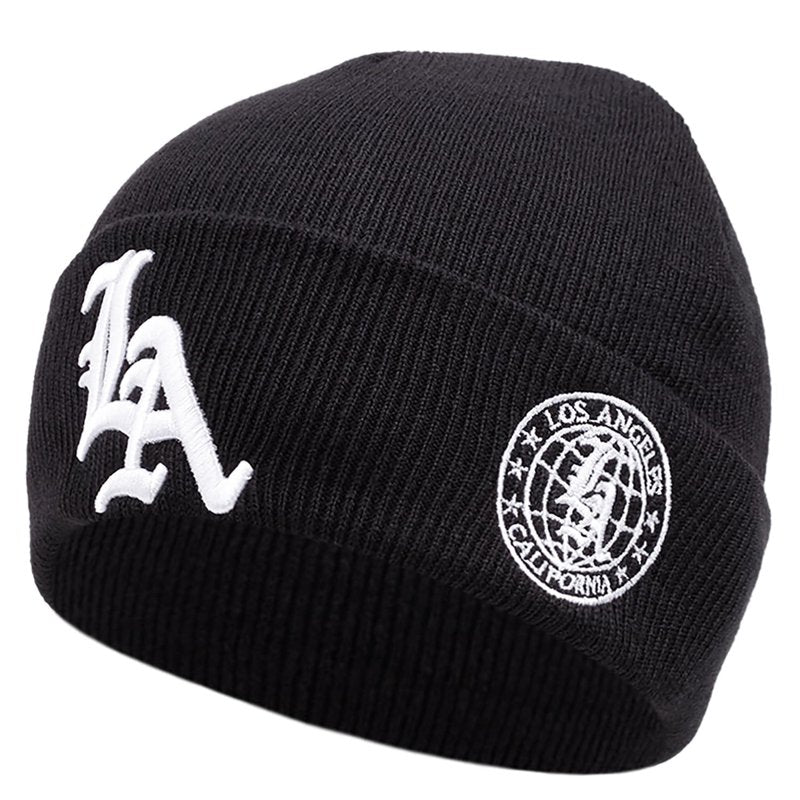 UMiCHOi Los Angeles Beanie Hats for Adults Men Women Black Gray Hat Beanie Cap for Teens Youth