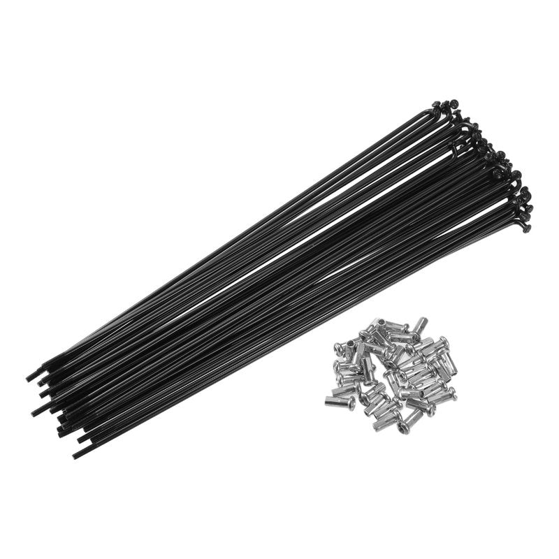 X AUTOHAUX 40 Pcs Bicycle Steel Spokes 13G Bike Spoke 200mm Length with Nipples for Most Bicycle