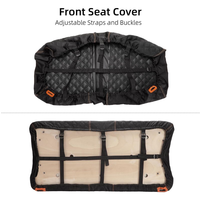 Roykaw 1680D Oxford Cloth Golf Cart DS Front Seat Covers Compatible with Club Car DS Front Seat Cushion, No Nailed Need, Scratch Resistance (Include Backrest & Bottom)