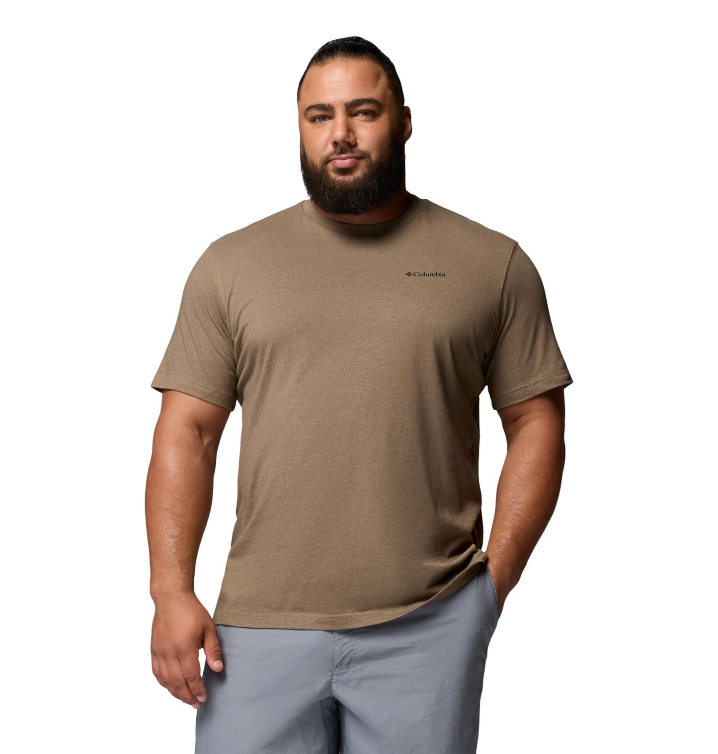 Columbia Mens Thistletown Hills Short Sleeve T-Shirt, Delta Heather, X-Large