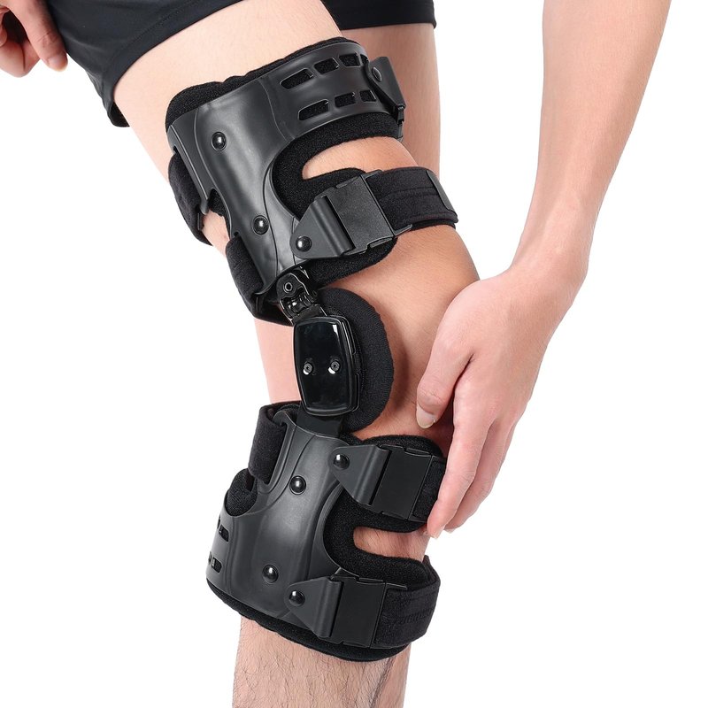 Pryqutia OA Knee Brace for Arthritis Pain Relief, Unloader Knee Brace for Medial & Lateral Compartment Osteoarthritis, Bone on Bone Knee Joint Pain, Degeneration Knees Support (Right)