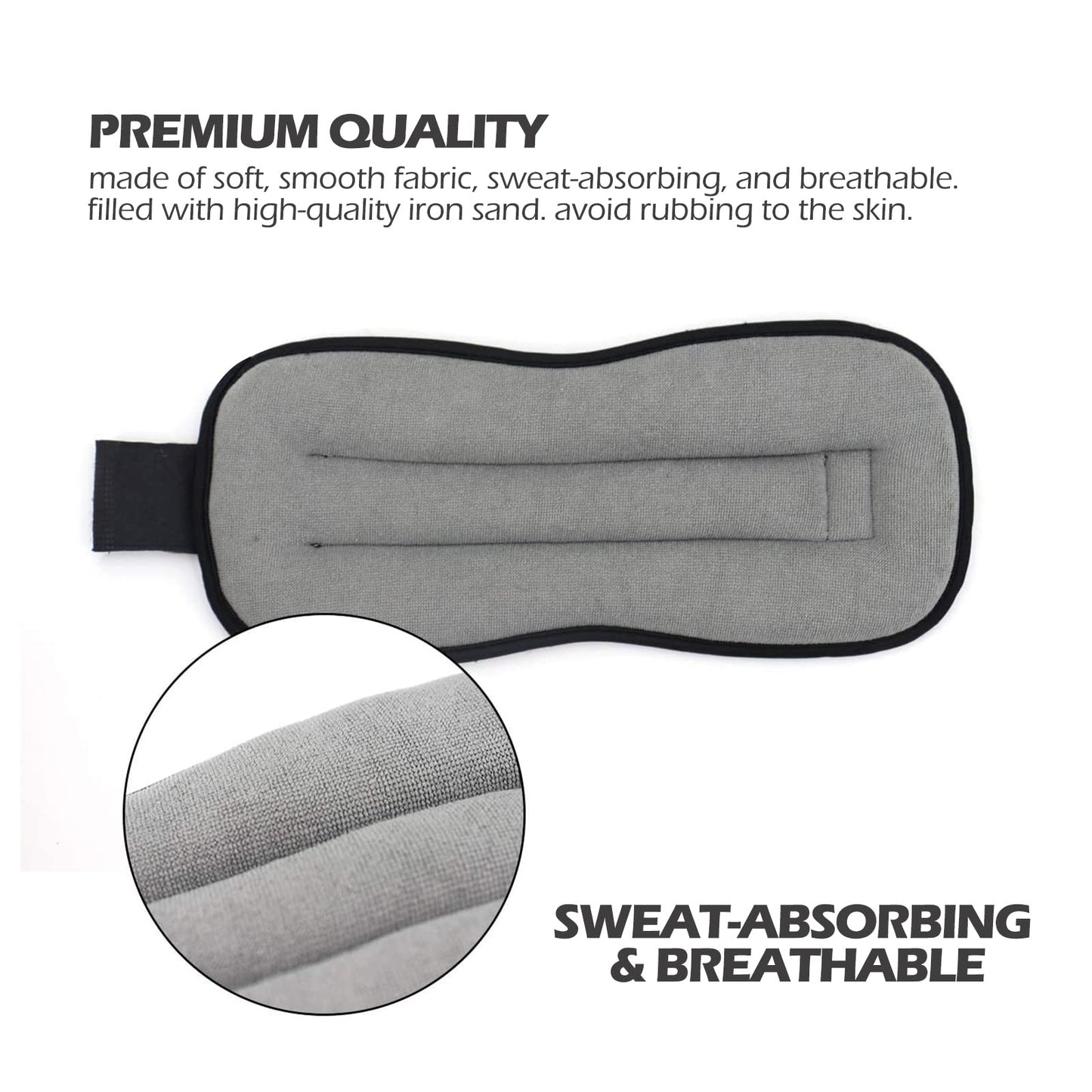Vivitory Ankle Weights for Women & Men, Leg Weights from 2.2 to 6.6 Lbs Per Pair, Arm Weights, Ankle Wrist Weights Set for Strength Training, Jogging, Gymnastics, Aerobics, Physical Therapy (1 lb each