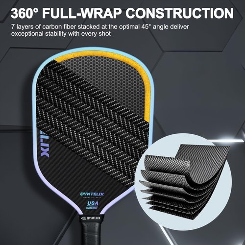 Pickleball Paddle | Carbon Fiber Pickleball Paddle | HEX-Force™ Polymer Core | Thermoformed Pickleball Racket | USAPA Approved