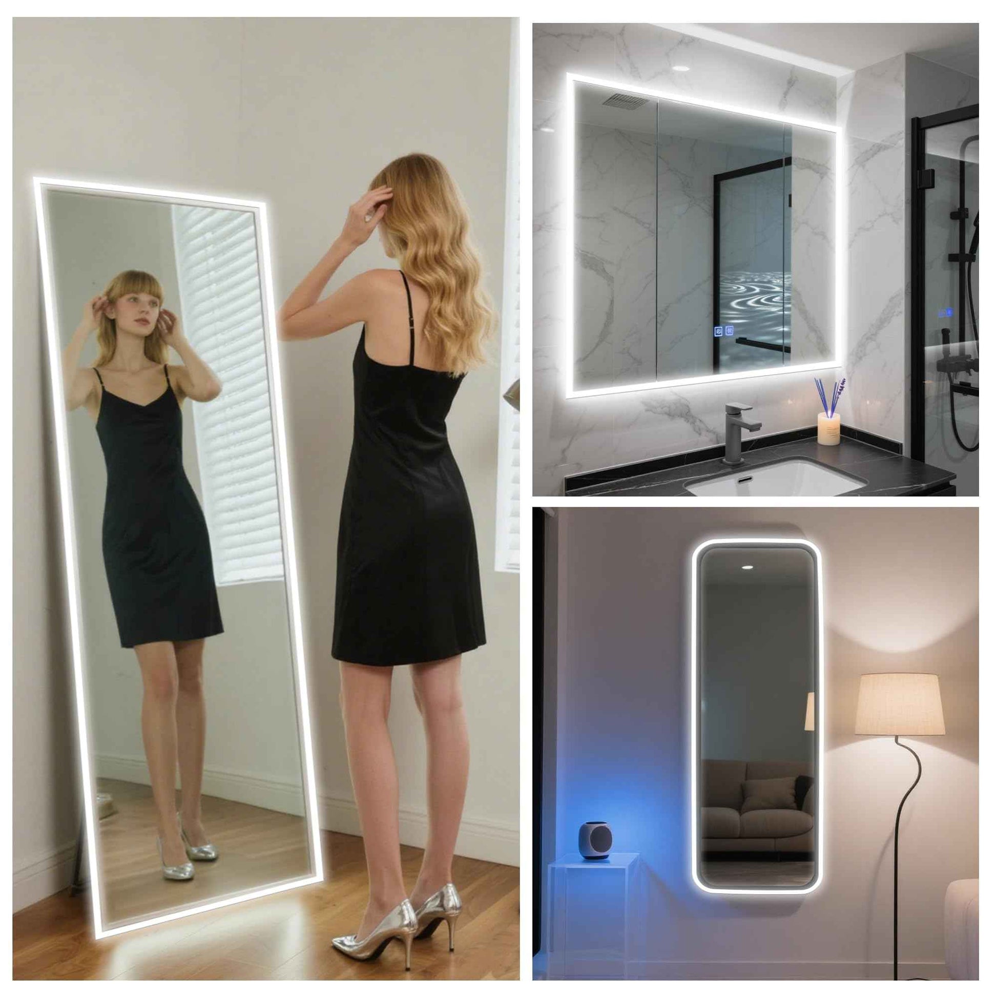 XINGZHI Vanity Mirror Lights, 9.8FT White LED Light Strip with Button Control & Dimming, USB Powered Makeup Lighting for Vanity Table, Bathroom & Bedroom Mirror Lights Stick on(Mirror Not Included)