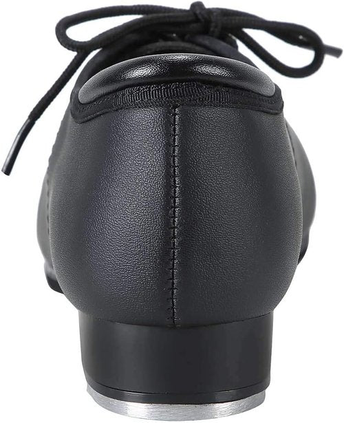 Linodes PU Leather Lace-Up Tap Shoes - Stylish Dance Footwear for Men & Women | Comfortable Fit