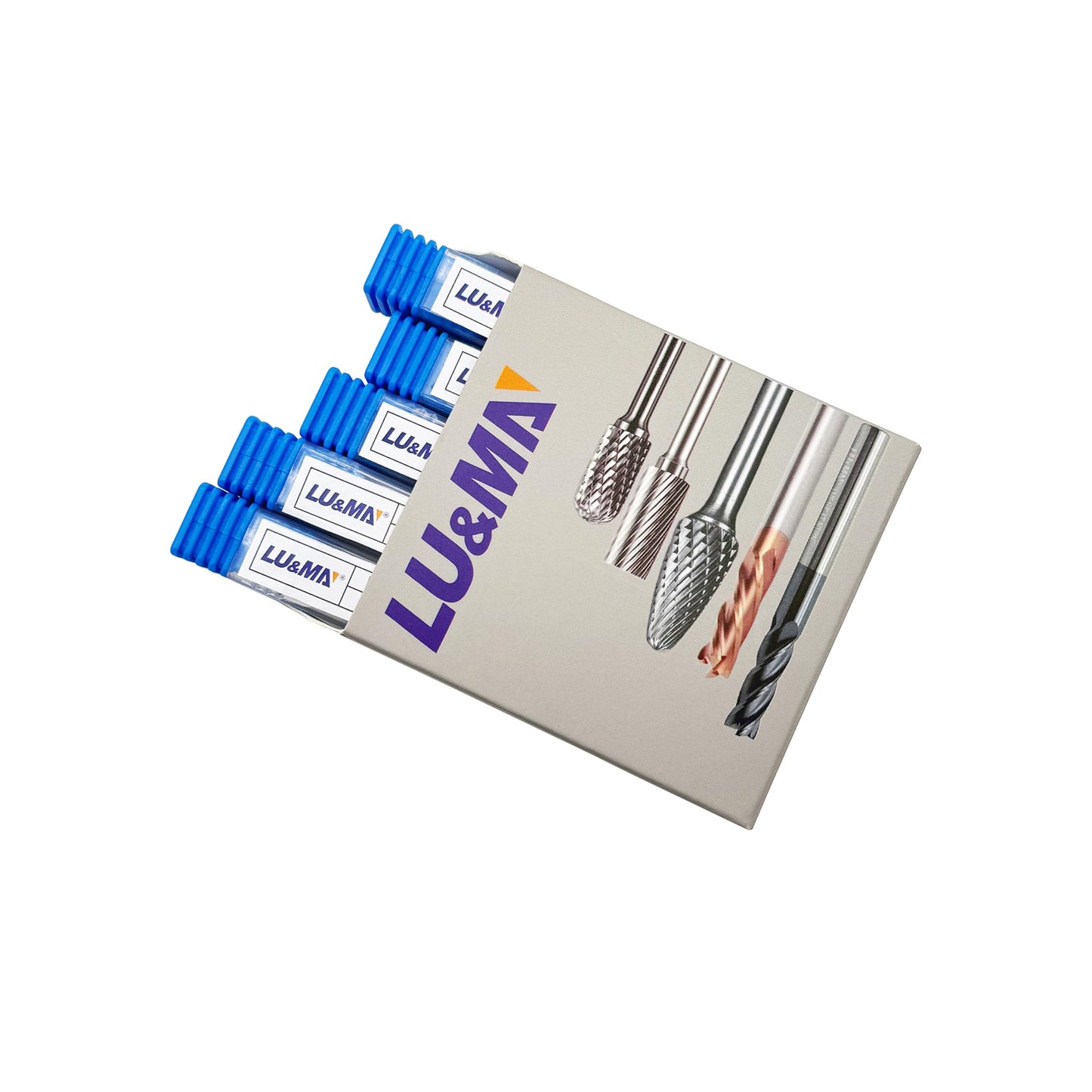 Carbide Square End Mill - 2 Flute - 1/8" 2T (5 Piece, 1/8") - for Milling Alloy Steels, Hardened Steel, Metal & More – Mill Bits Sets for DIYers & Professionals by LU&MN