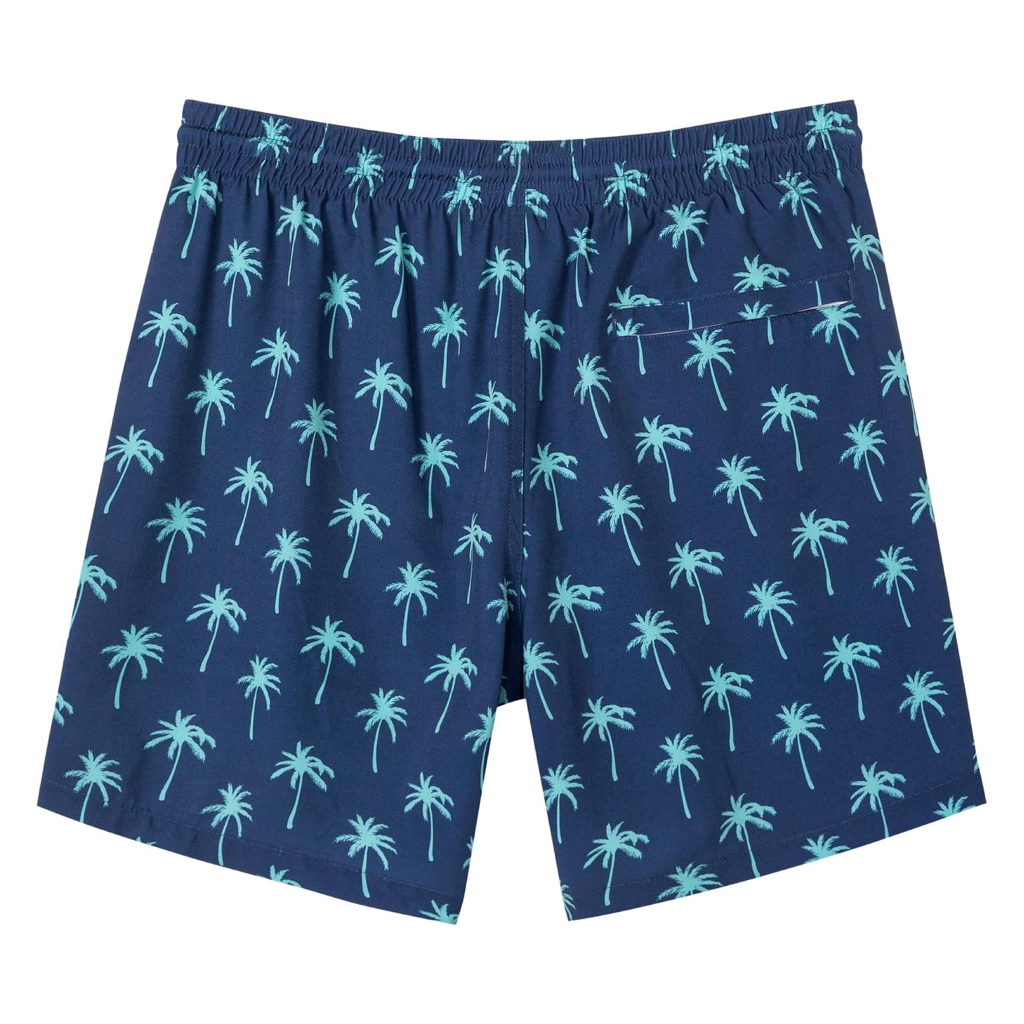 SURF CUZ Mens Swim Trunks with Compression Liner Quick Dry Swim Shorts 7" Swimming Trunks Stretch Bathing Suit Zipper Pockets,Beachside Palms,S