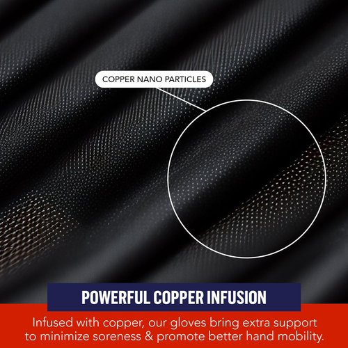 Doctor Developed Copper Arthritis gloves Compression gloves for Women & Men and Handbook,Useful for RSI, Carpal tunnel (Medium)