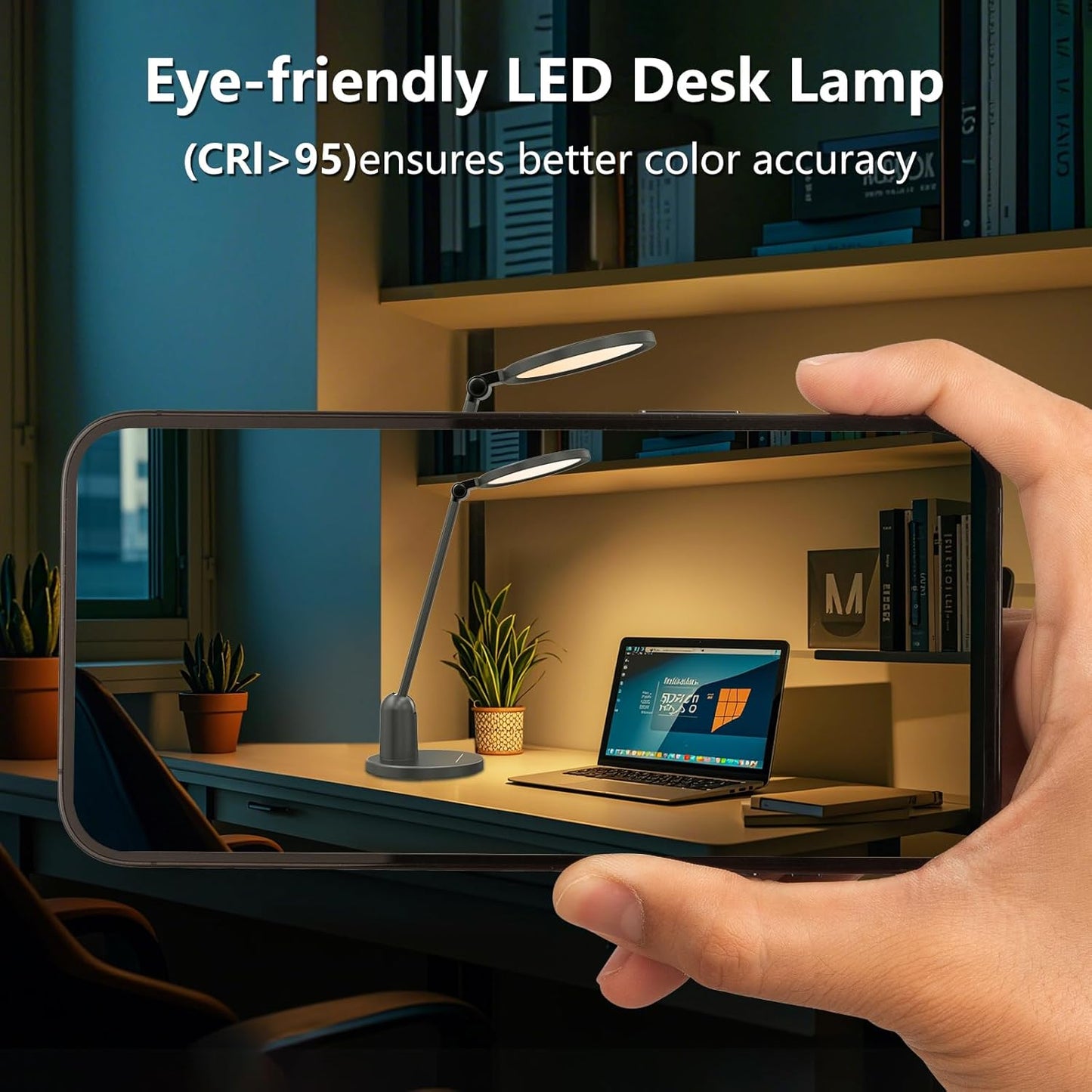 Ultra Bright Dimmable Desk Lamp for Home Office - 1000LM Eye-Caring Light with Timer & Adjustable 3000K-6000K