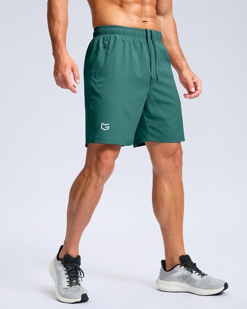 G Gradual Men's Athletic Running Shorts - Quick Dry with Zipper Pockets | Available in 5", 7", 9" Sizes