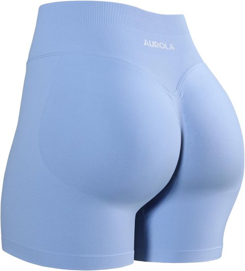 AUROLA Workout Shorts for Women - No Roll Up, Squat Proof, Scrunch Seamless Compression | Sizes 2.5-6.5