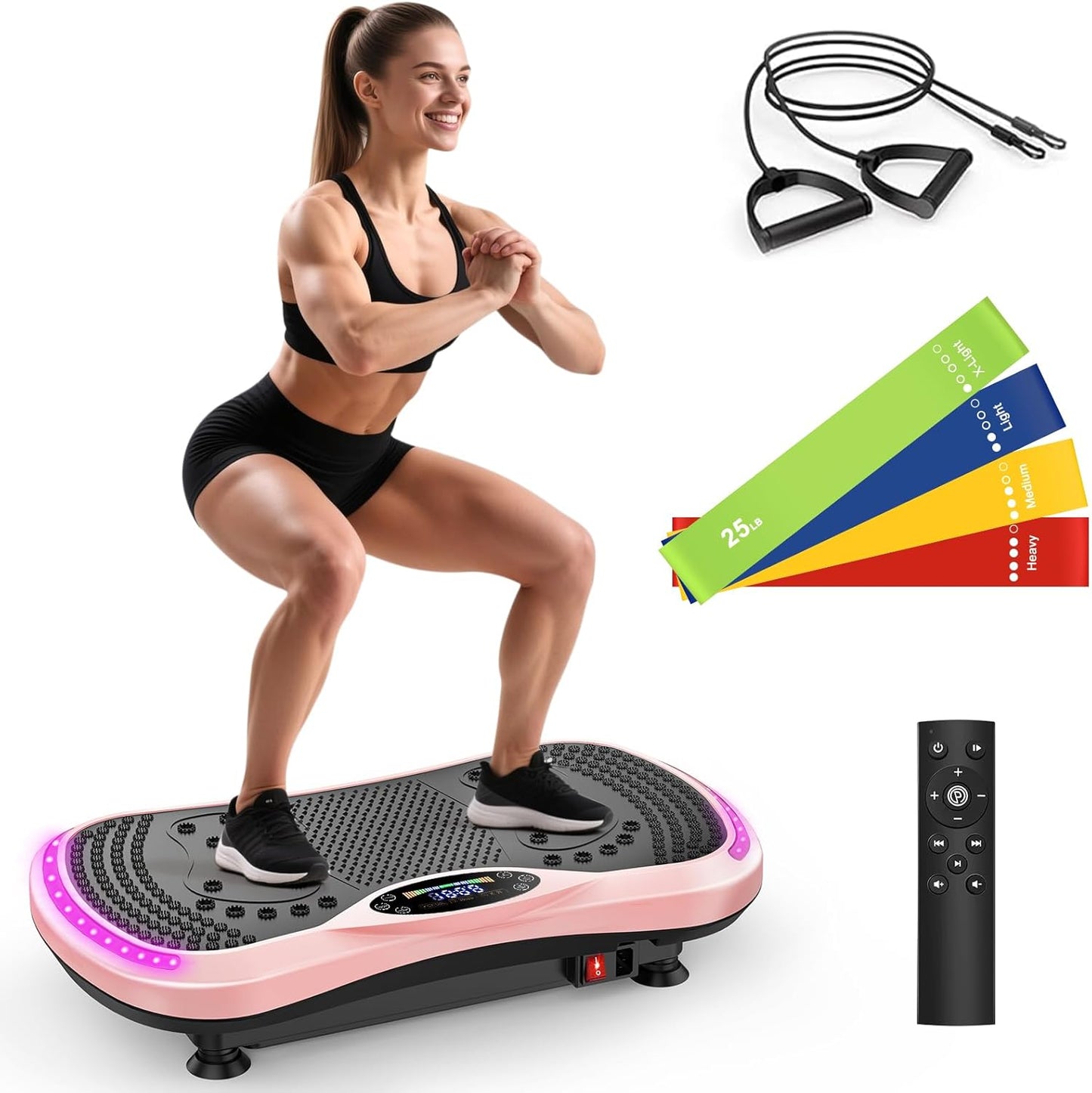 Skiennix Vibration Plate Exercise Machine - Full-Body Weight Loss & Lymphatic Drainage | 400 Lbs Capacity, 200 Speeds