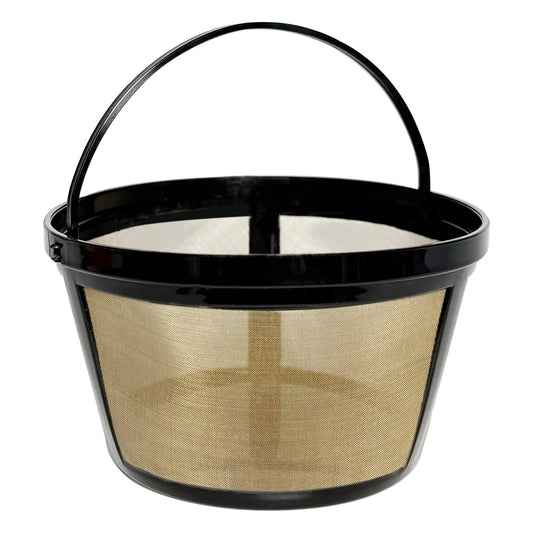 2-PACK Gold Reusable 8-12 Cup Basket Coffee Filter for Mr. Coffee Coffee Makers and Black & Decker Coffee Maker