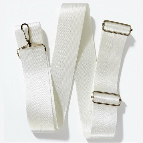 Heavy Duty Premium Tennis Net Center Strap Standard Nylon Net Adjuster with Metal Hook for Court Tennis Net Center Belt, White