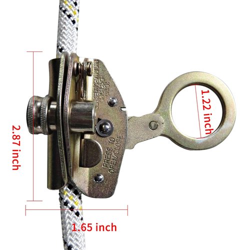 KLLsmDesign Rope Grab Ascender Fall Protection Riser Fits 0.55 to 0.63 in(14 to 16mm) for Rocking Climbing Tree Arborist Mountaineering Caving，Mountaineering Gear