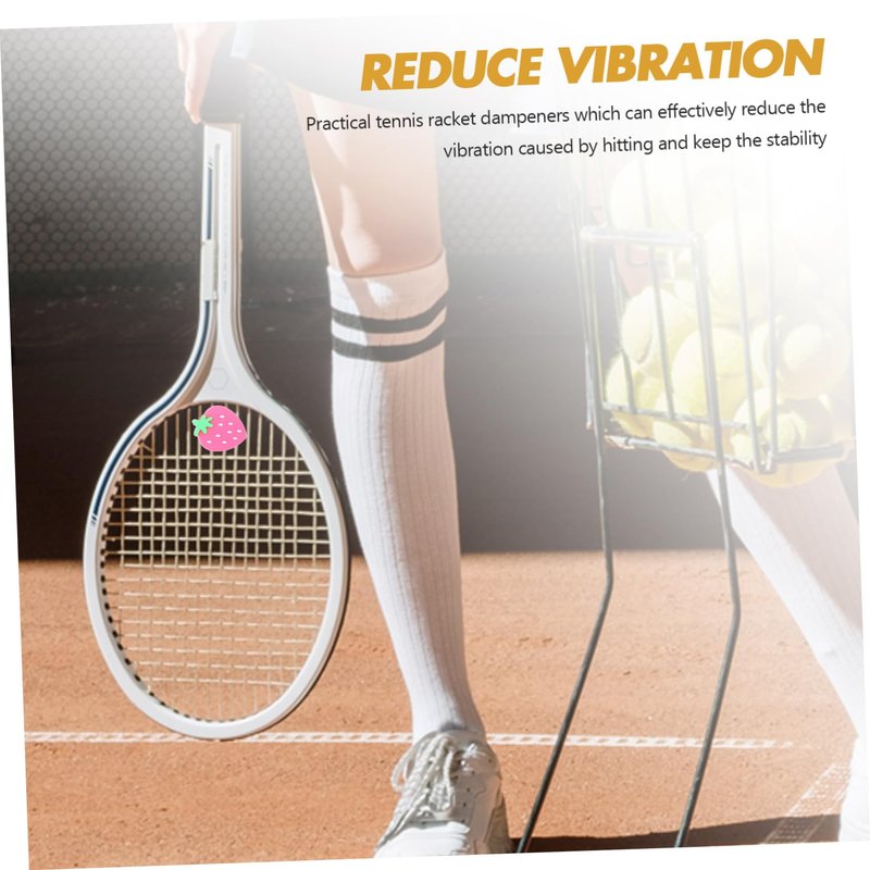 Kisangel Tennis Racket Shock Absorber 2 Pieces Mini Vibration Dampeners for Stable Comfortable Play Lightweight and Easy to Install Tennis Accessory
