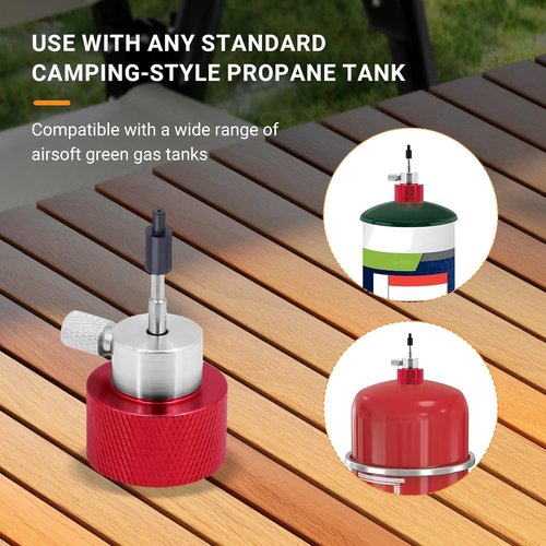 Elecbee Airsoft Propane Filling Adapter - Reusable Non-Leaking Gas Refill with Silicone Oil Port | Ideal for Outdoor Camping & Hiking