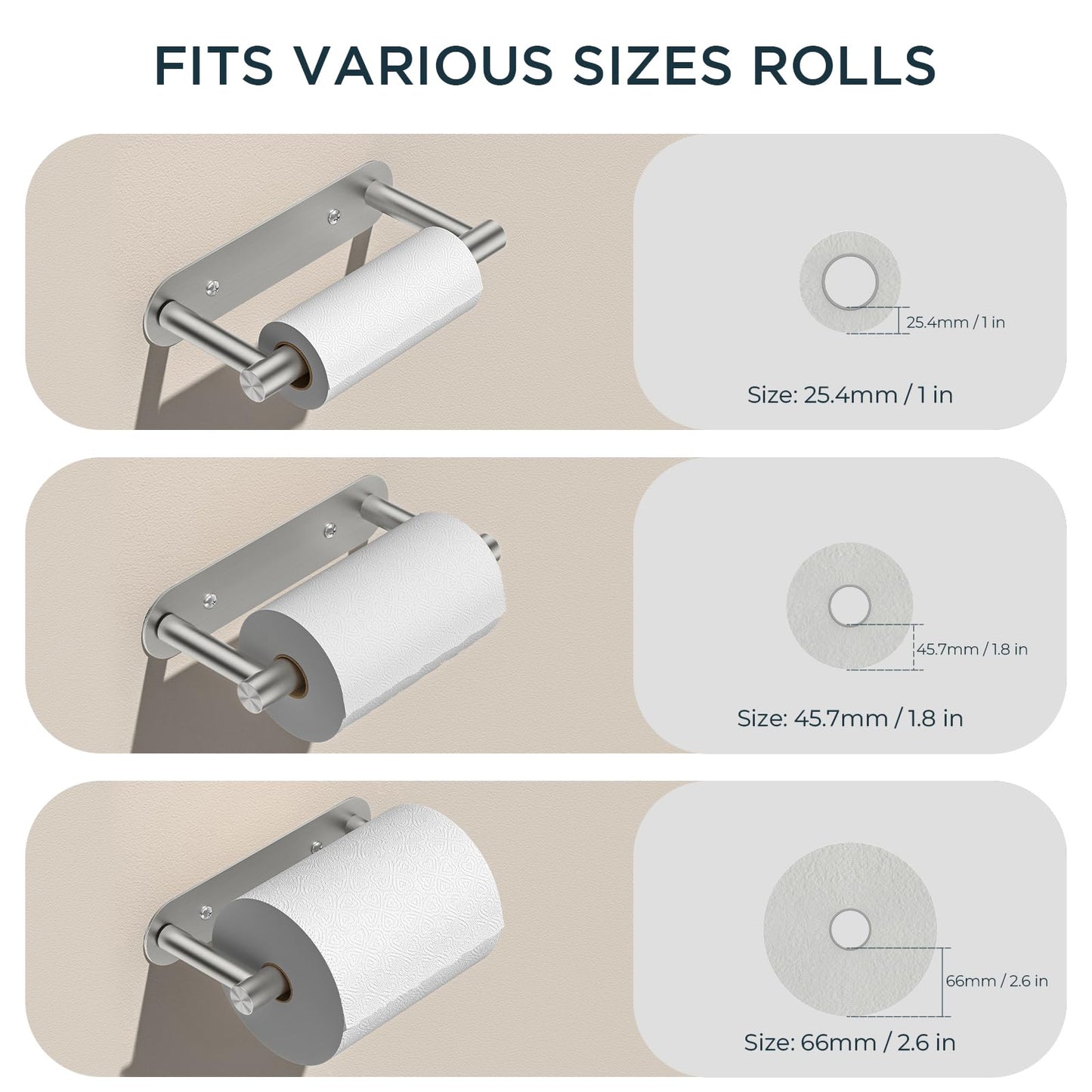 FORIOUS Toilet Paper Holder, Adhesive or Screw Wall Mount Pivoting Tissue Roll Holder for Bathroom, Stainless Steel Rustproof Self Adhesive Toilet Paper Roll Holder no Drilling, Brushed Nickel