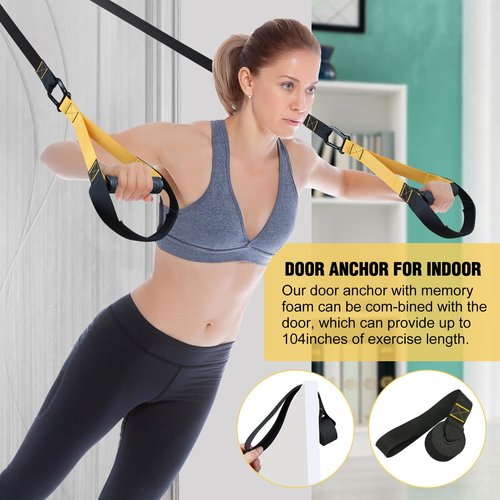 Home Resistance Training Kit, Bodyweight Resistance Bands with Handles, Door Anchors, Heavy Powerlifting Strength Workout Straps Full Body Complete Home Gym Workout Equipment