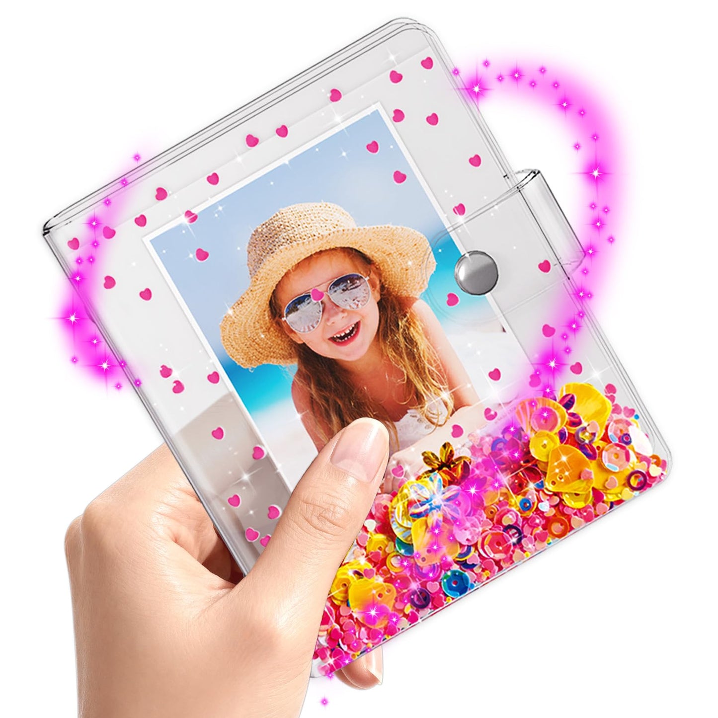 Small Photo Album 2x3 for Instax Mini Series Instant Film, 3 Inch Mini Photo Album for Polaroid Snap, SocialMatic Instant Cameras & Zip Printer, Gift for 3~10 Year Old Girl(Holds 60 Photos)