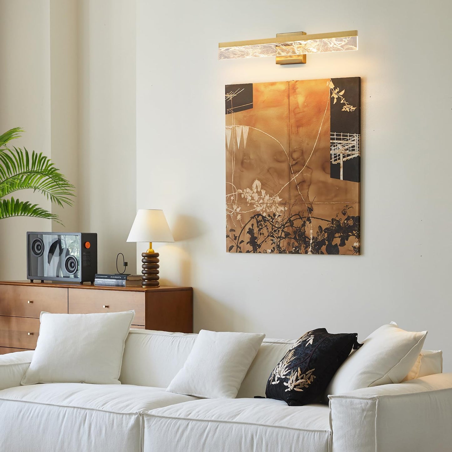 AIJIASI Gold Vanity Light - 24 Inch Modern Bathroom Light Fixture Over Mirror 18W 3000K Warm Lighting Dimmable LED Vanity Lights for Bathroom Restroom Mirror