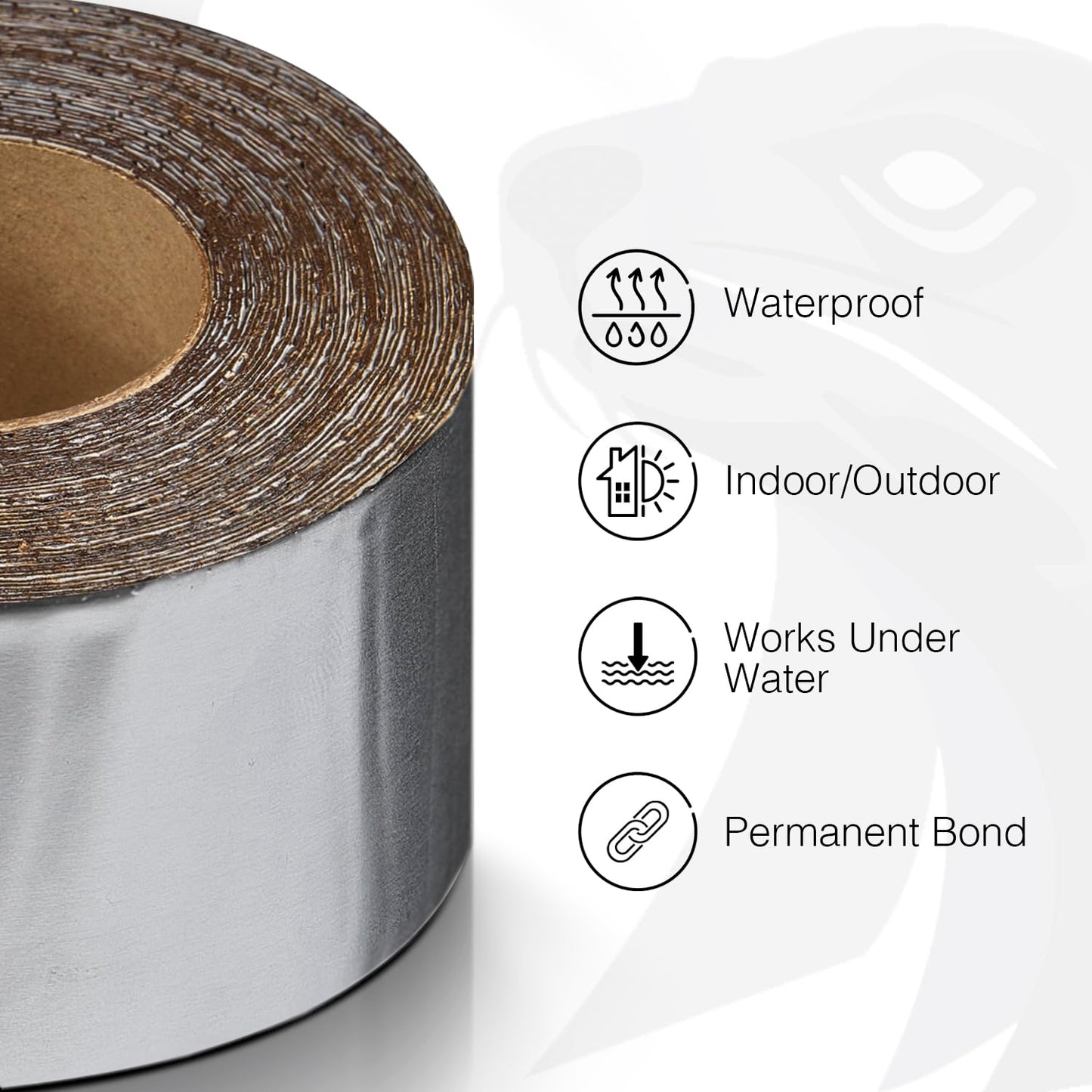 SEALWAY Silver RV Roof Sealant Tape, 2" x 10' Waterproof Repair Seal Tape – Extra Thick, UV-Resistant, Weatherproof Patch for Permanent Leak Sealing on RVs, Trailers, and Mobile Homes