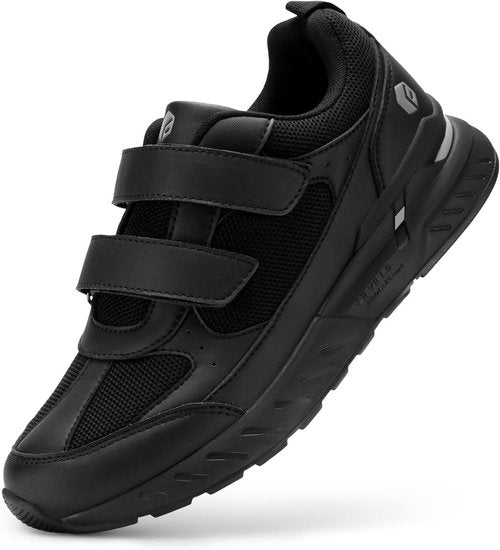 FitVille Extra Wide Walking Shoes - Orthopedic Sneakers for Swollen Feet | Hook and Loop Closure, Rebound Core V8