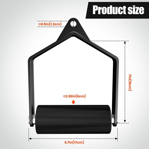 CXPZLLBNHH Pull Down Attachments for Gym, Grip Ø 2.36 in Arm Wrestling Exercise D Handle Cable Attachment, Single Arm Lifting Deadlift Handle Grip for Wrist Forearm and Grip Strength