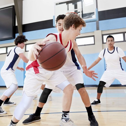 Hercicy 2 Packs Boys' Youth 3/4 One Leg Compression Tights Basketball Leg Sleeve Leggings Pants Athletic Base Layer