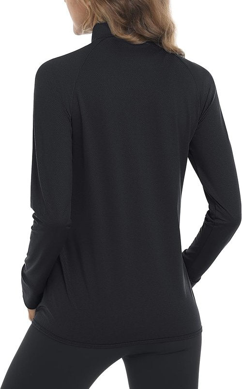 MAGCOMSEN Women's Lightweight Athletic Jacket - UPF 50+ Sun Protection | Full Zip, Long Sleeve, Hiking Pockets