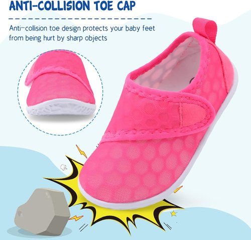 LeIsfIt Toddler Water Shoes - Breathable Quick-Dry Aqua Socks for Beach & Pool | Kids' Swim Shoes