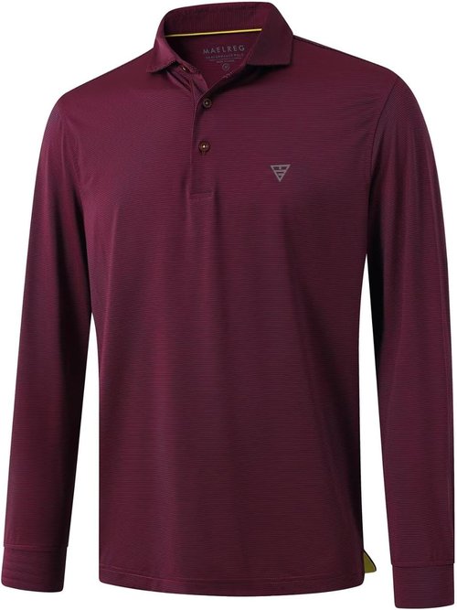 M MAELREG Men's Polo Shirts - Short & Long Sleeve Dry Fit Performance | Moisture-Wicking Sport Shirts
