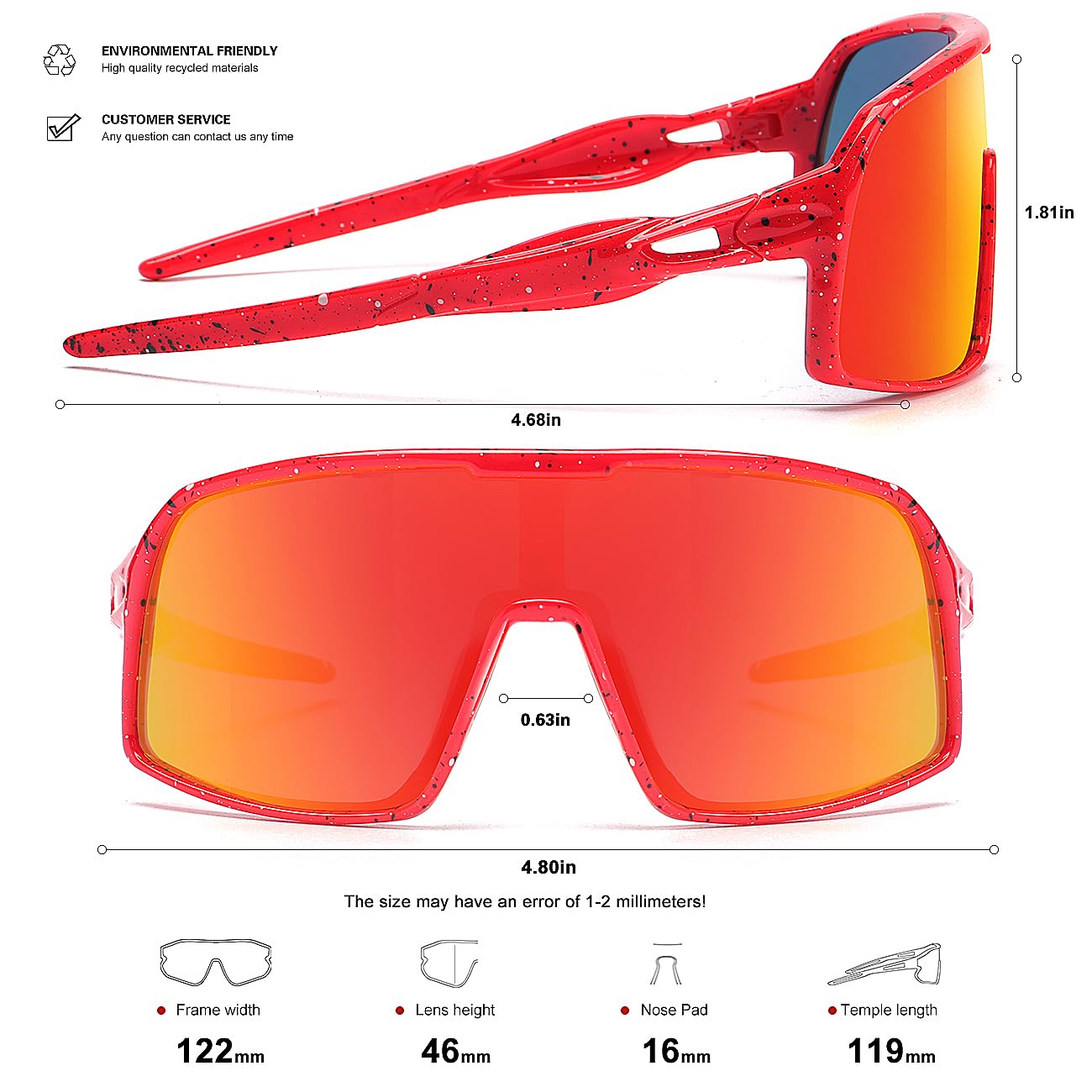 SEKKAF 3PACK Kids Baseball Sunglasses for Boys Girls Polarized Youth Softball Cycling Sports UV400 Protection Goggles