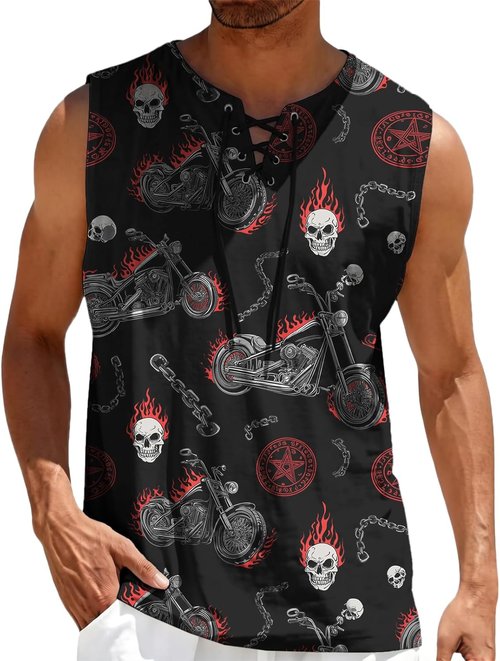 Domirica Men's Muscle Tank Top - Lightweight Athletic Fit Sleeveless Shirt for Summer Beach Wear
