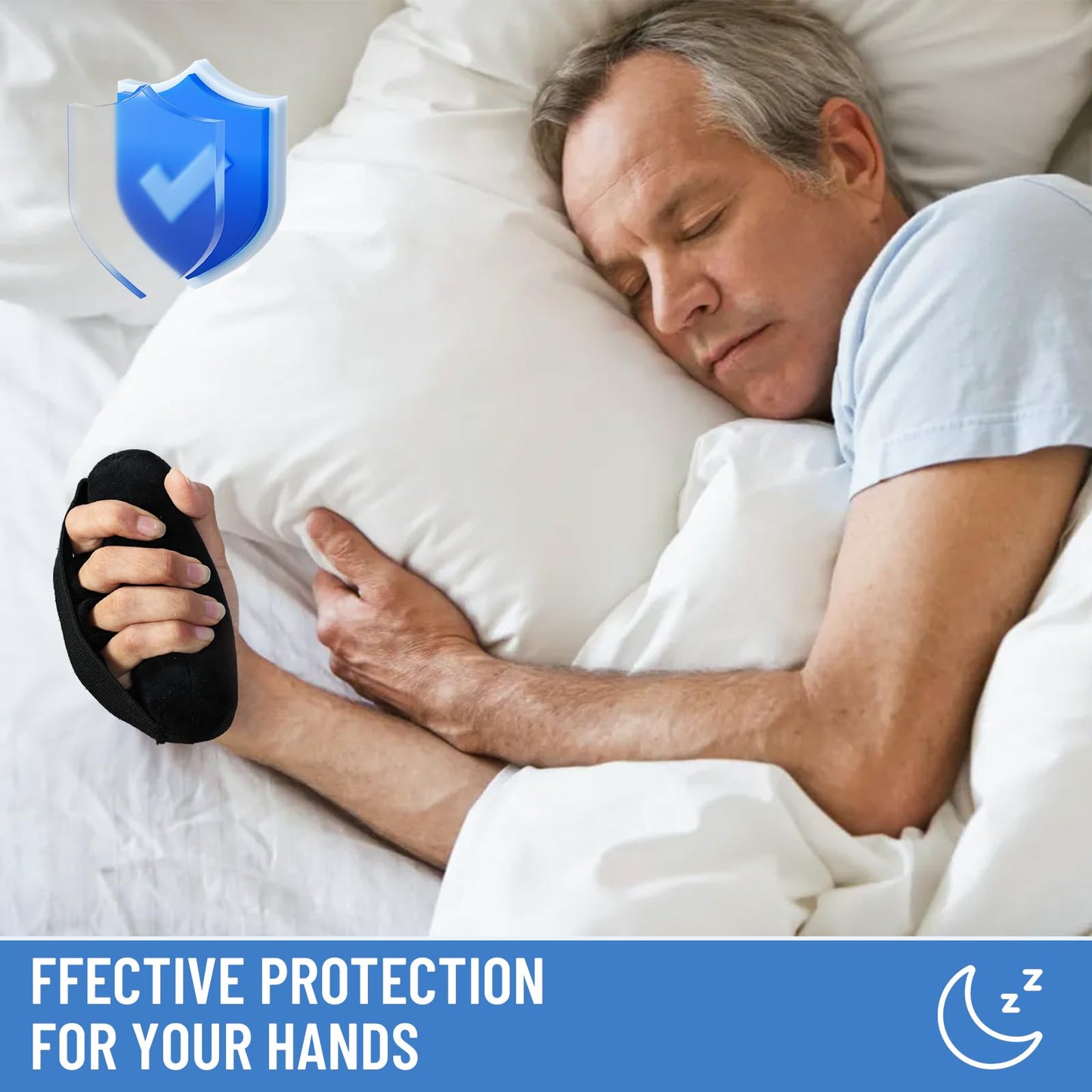 TYYIHUA Palm Protector Palm Grips Hand Contracture Cushions with Elastic Band & Finger Sepereter, for Stroke Hand, Arthritis Parkinson Dementia (1)